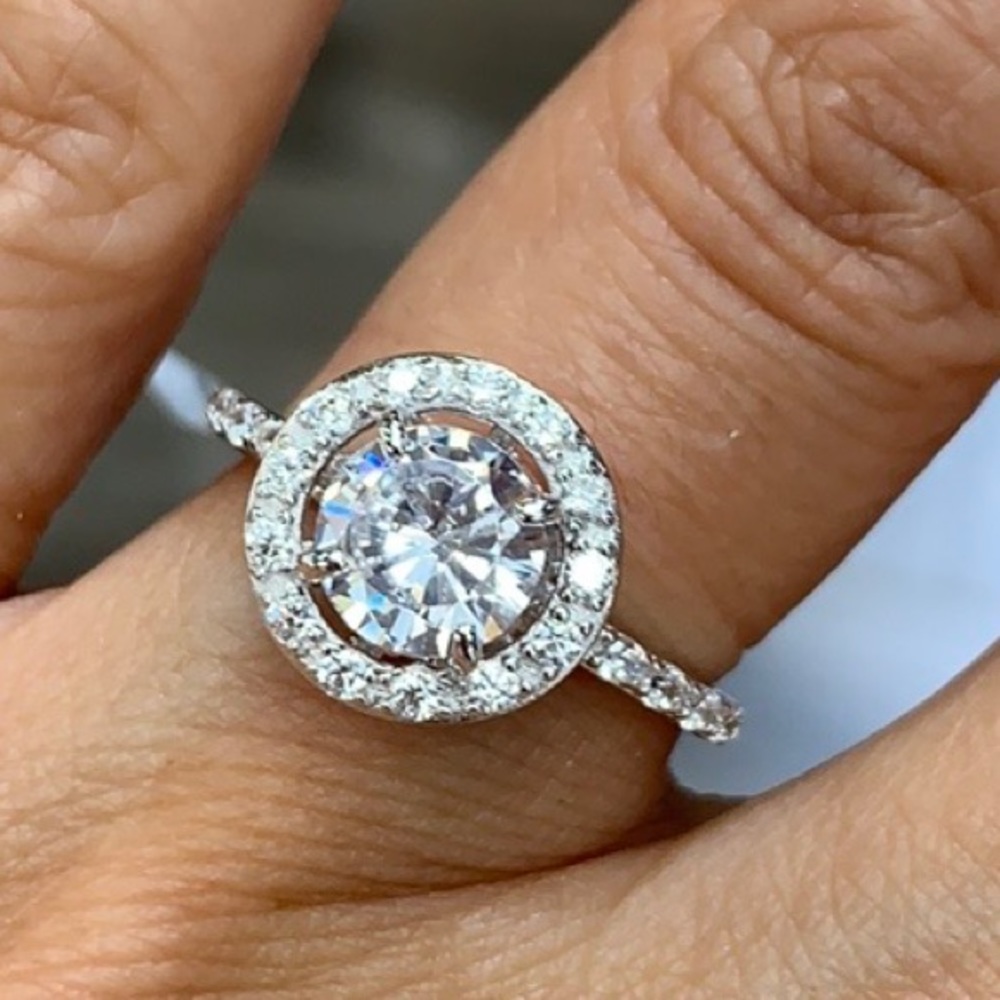 Real 925 sterling silver engagement promise ring - Picture 2 of 8